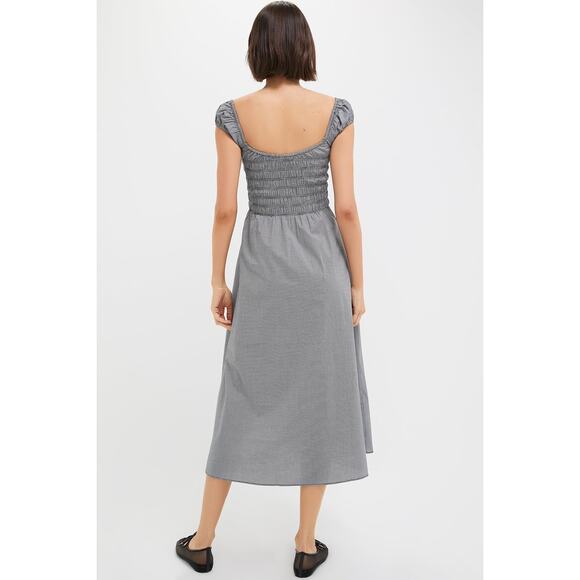 FAITHFULL THE BRAND Black Gingham Amelie Midi Dress Size XL NWT - Picture 2 of 8